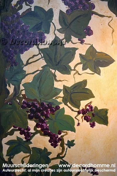 Trossen druiven  Decoratieve schildering Decoratie voor muur