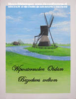 Schildering op paneel schilderkunst noord hollands landschap muurschilderingen