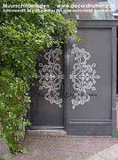 Muurschildering Design gestileerde kerkdeur beslag Decoratief Haarlem Muurschilderingen
