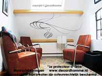Design muurschildering Grafische muurtekening muurdecoratie Amsterdam Haarlem Noord Holland