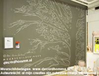 Muurschildering De Boom Haarlem Grafische lijnen Muurschilderingen Design Kunstlijn
